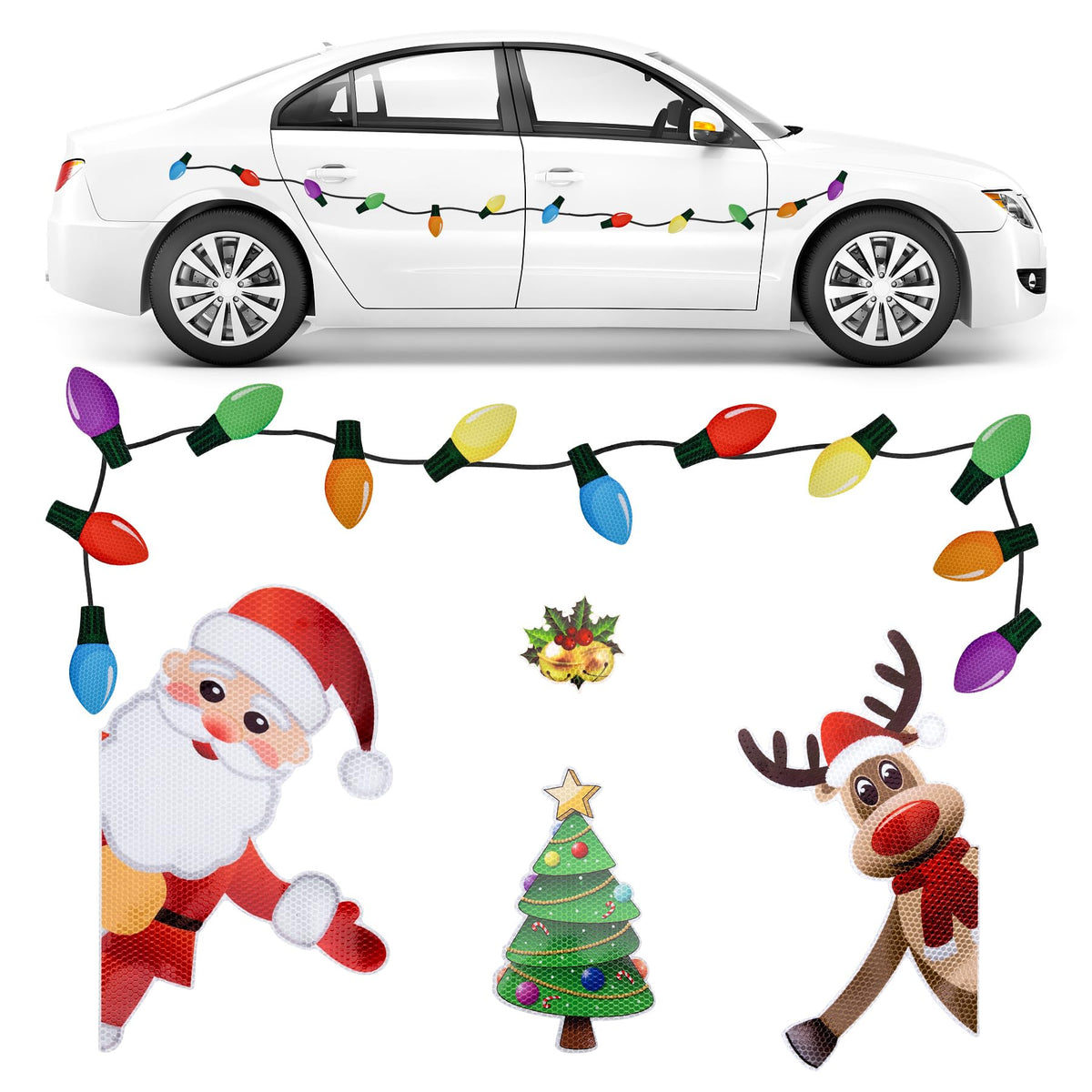 Imán navideño reflectante de Toptime para coche, mejora la visibilidad nocturna