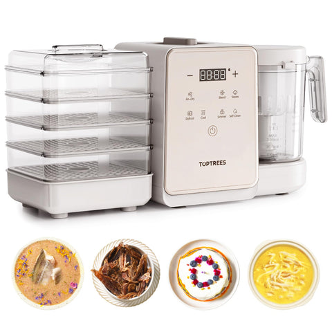 TOPTREES Pet Fresh Maker panel táctil en uso para cocinar comida casera para mascotas