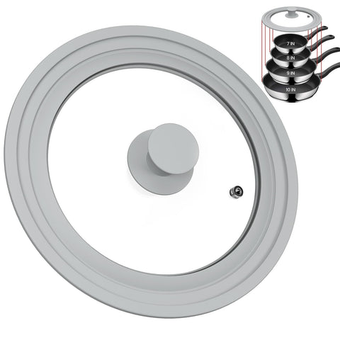 Tapa universal TOPULORS para ollas de 8 pulgadas con vidrio, vigila la cocción sin abrir.