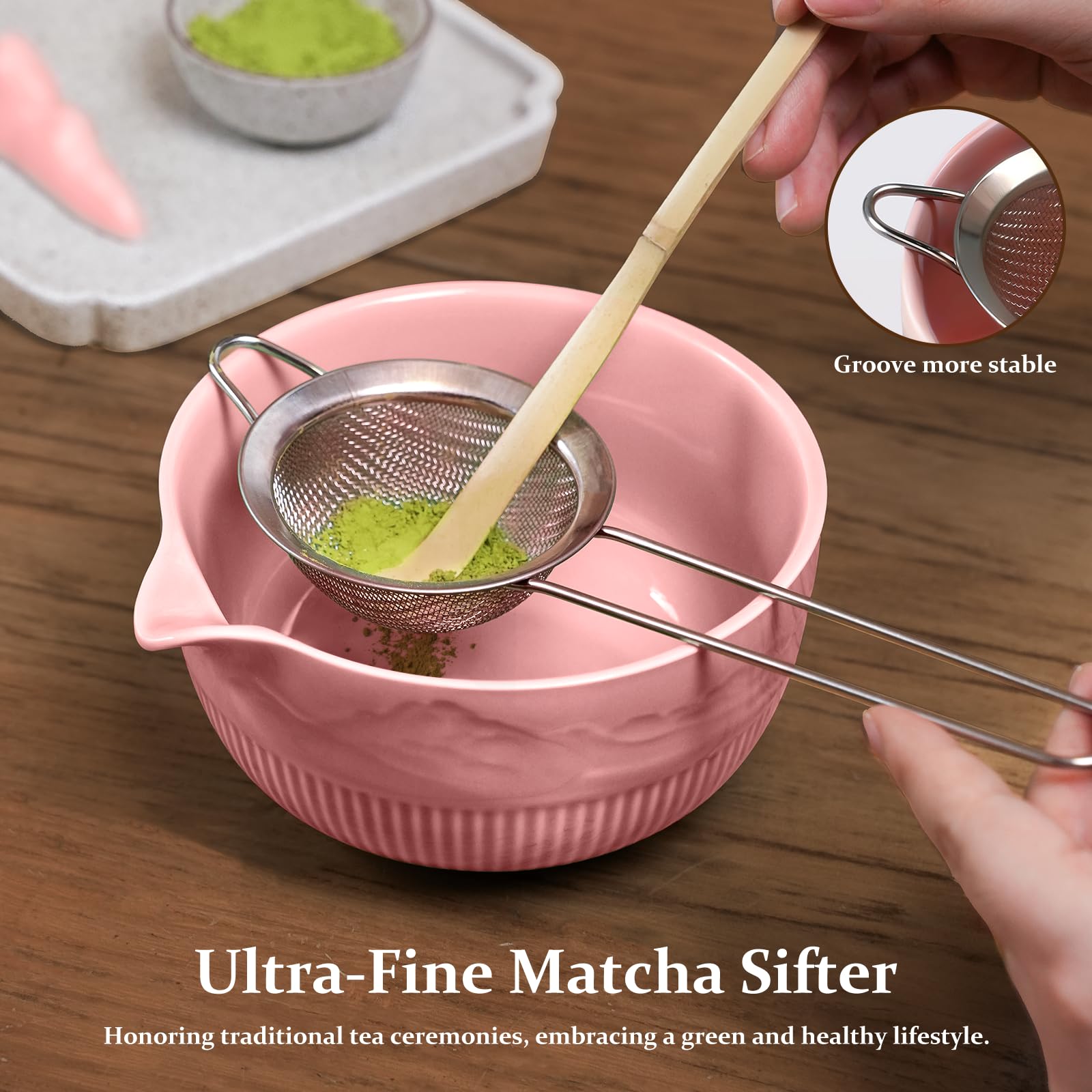 TOPUPA cuchara de bambú para medir y servir el matcha con precisión.
