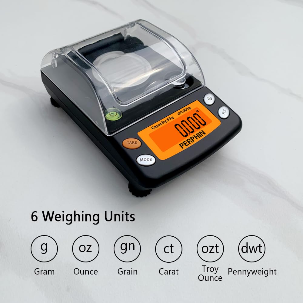 TopWeigh escala 50 g x 0,001 g con alta precisión.