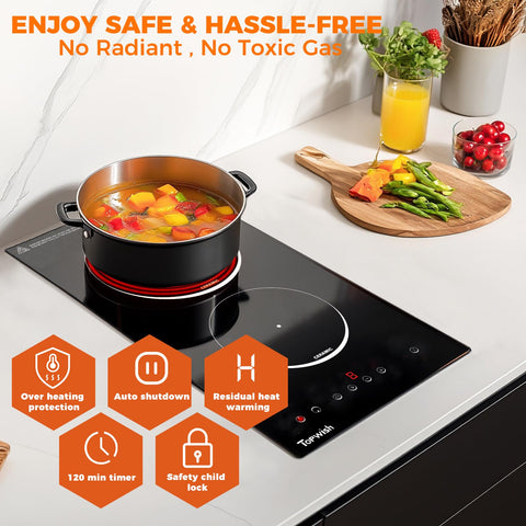 TOPWISH enchufe 110v portatil: uso cómodo en cocinas temporales o exteriores.