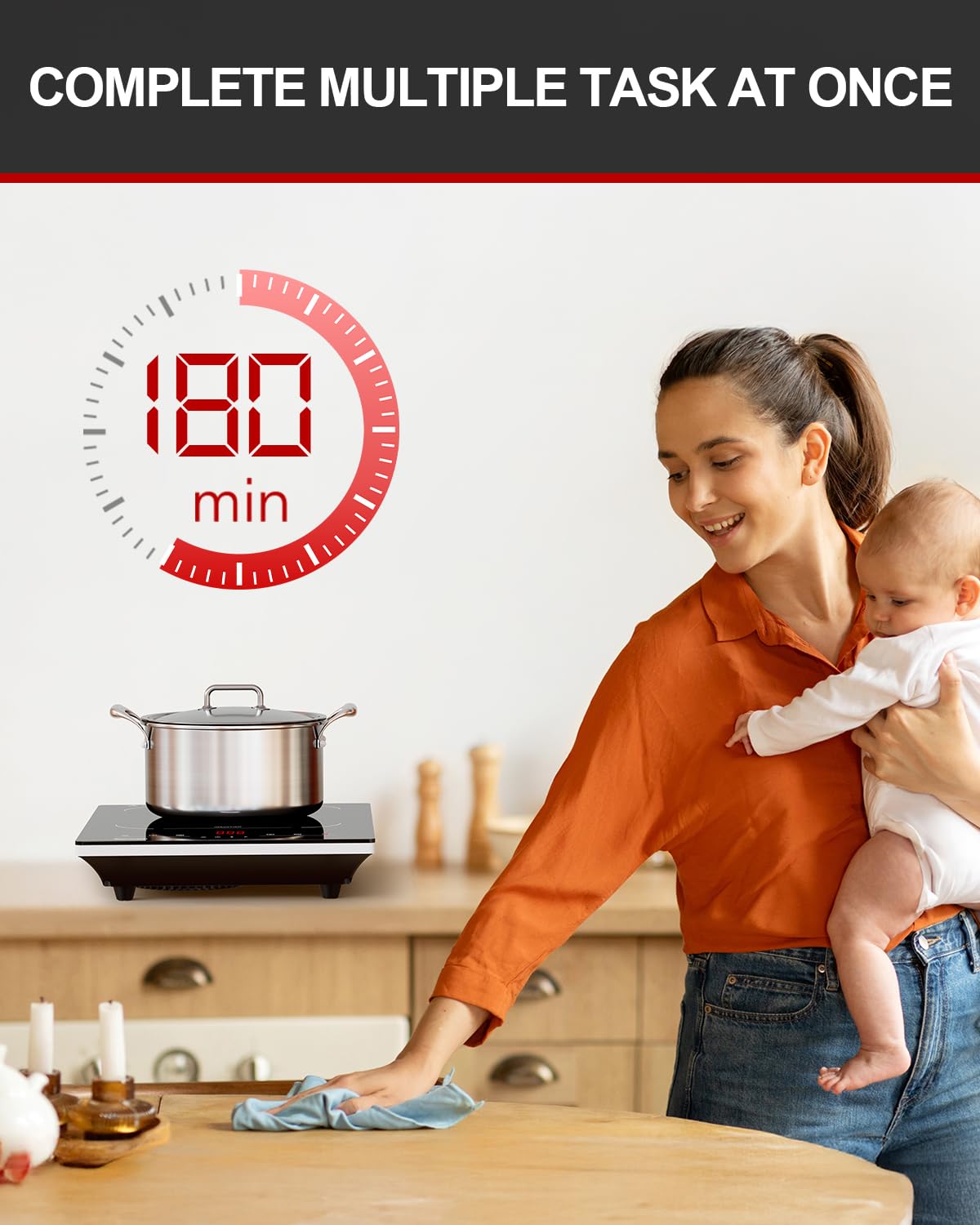 Panel táctil y pantalla luminosa de TOPWISH para recetas rápidas