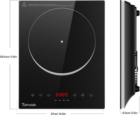 TOPWISH placa de inducción portátil para cocinar en cualquier lugar