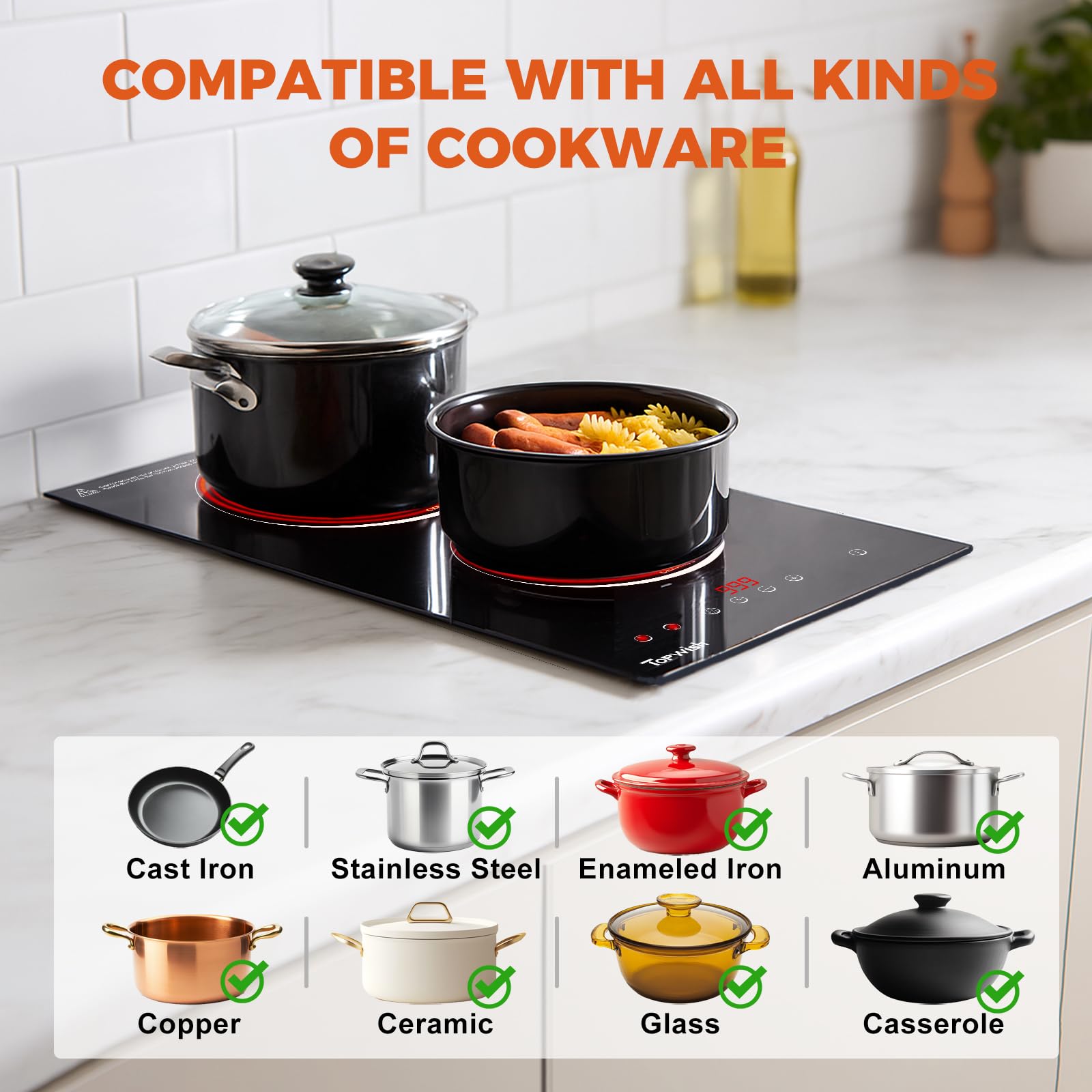TOPWISH temporizador 0-120 minutos: control de tiempo para precisión en recetas.