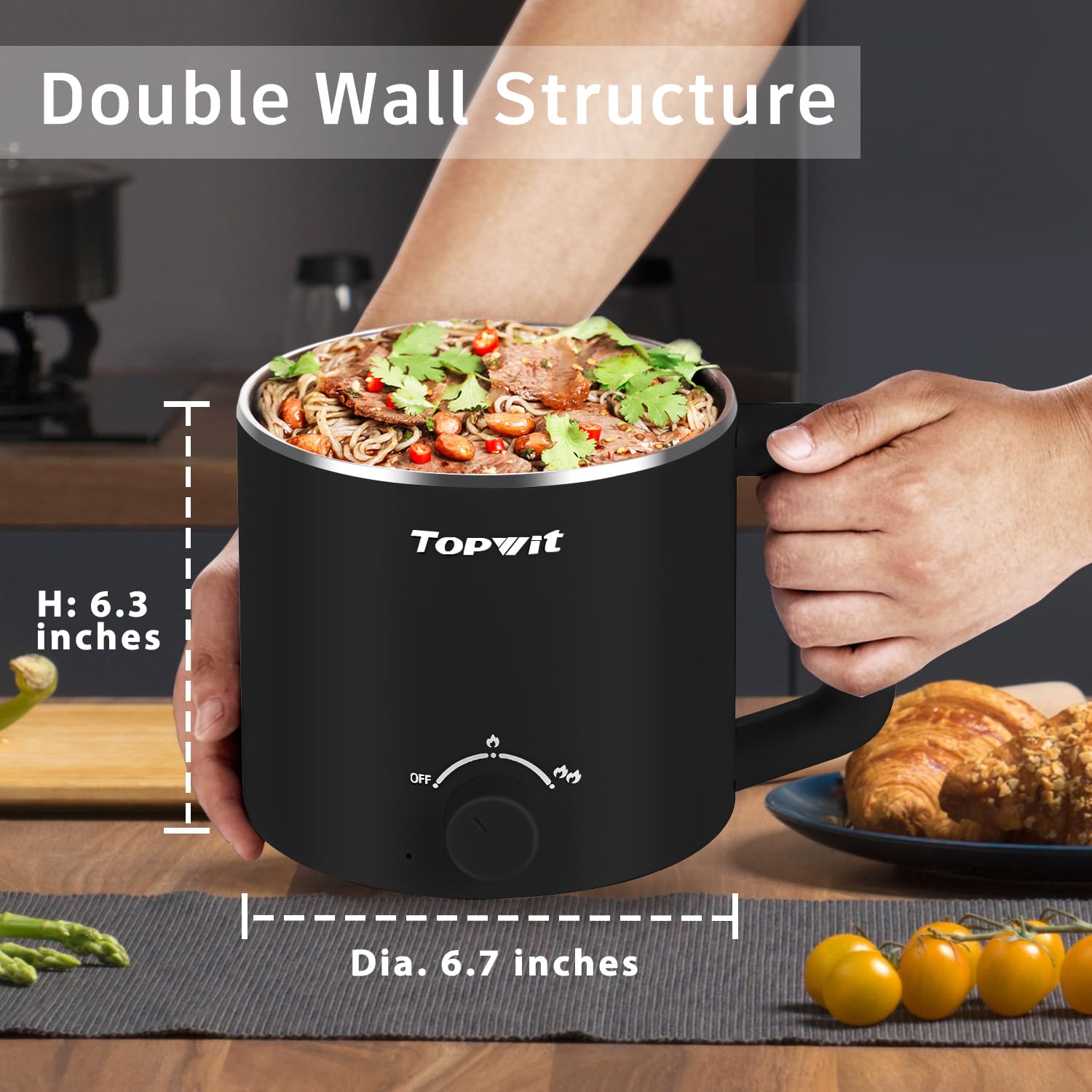 TopWit seguridad doble, apagado automático para tranquilidad.