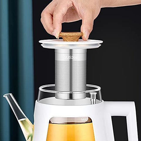 TopWit vidrio borosilicato con ventana para ver el nivel de agua