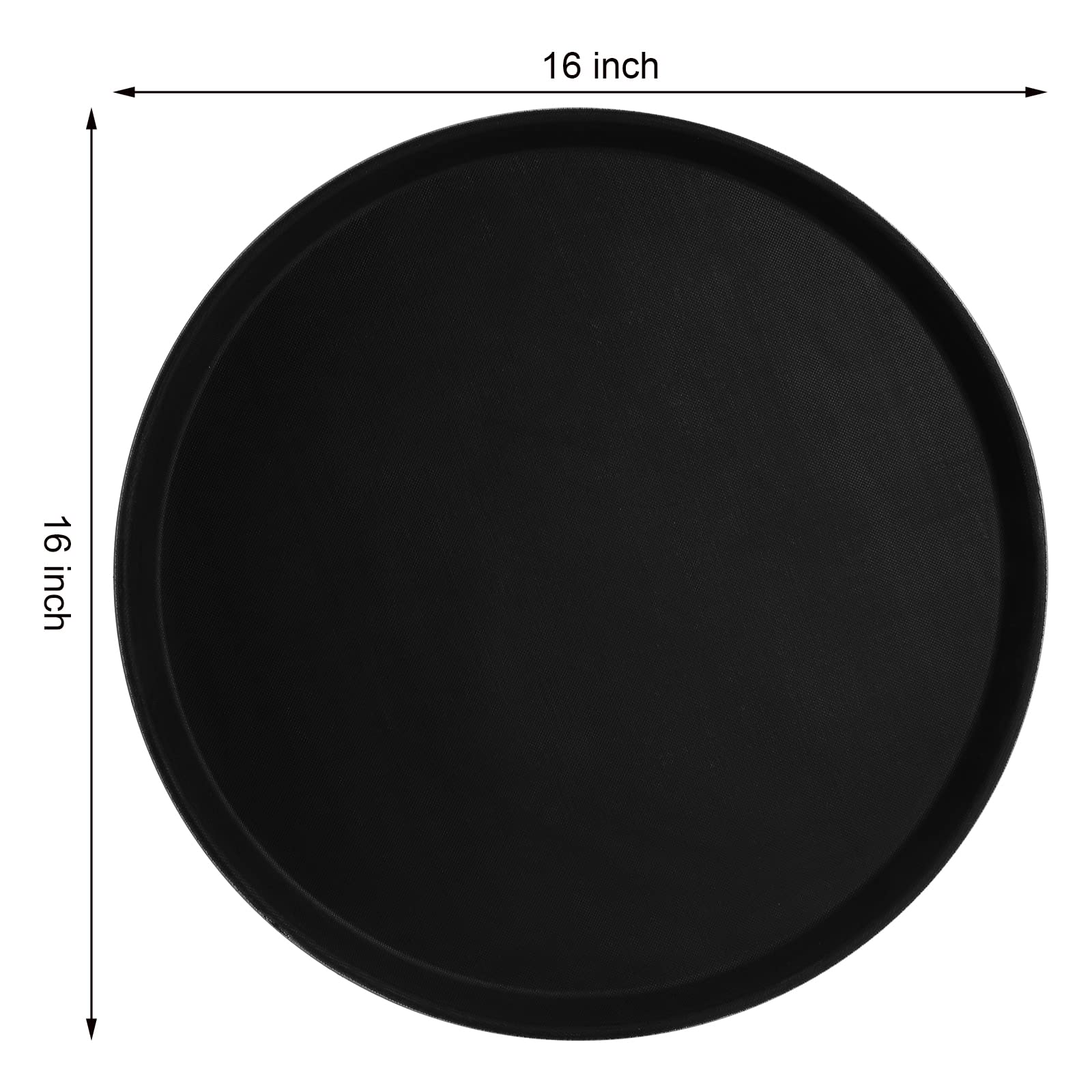 TOPZEA bandeja de servicio redonda antideslizante de 16 pulgadas, ideal para bebidas.