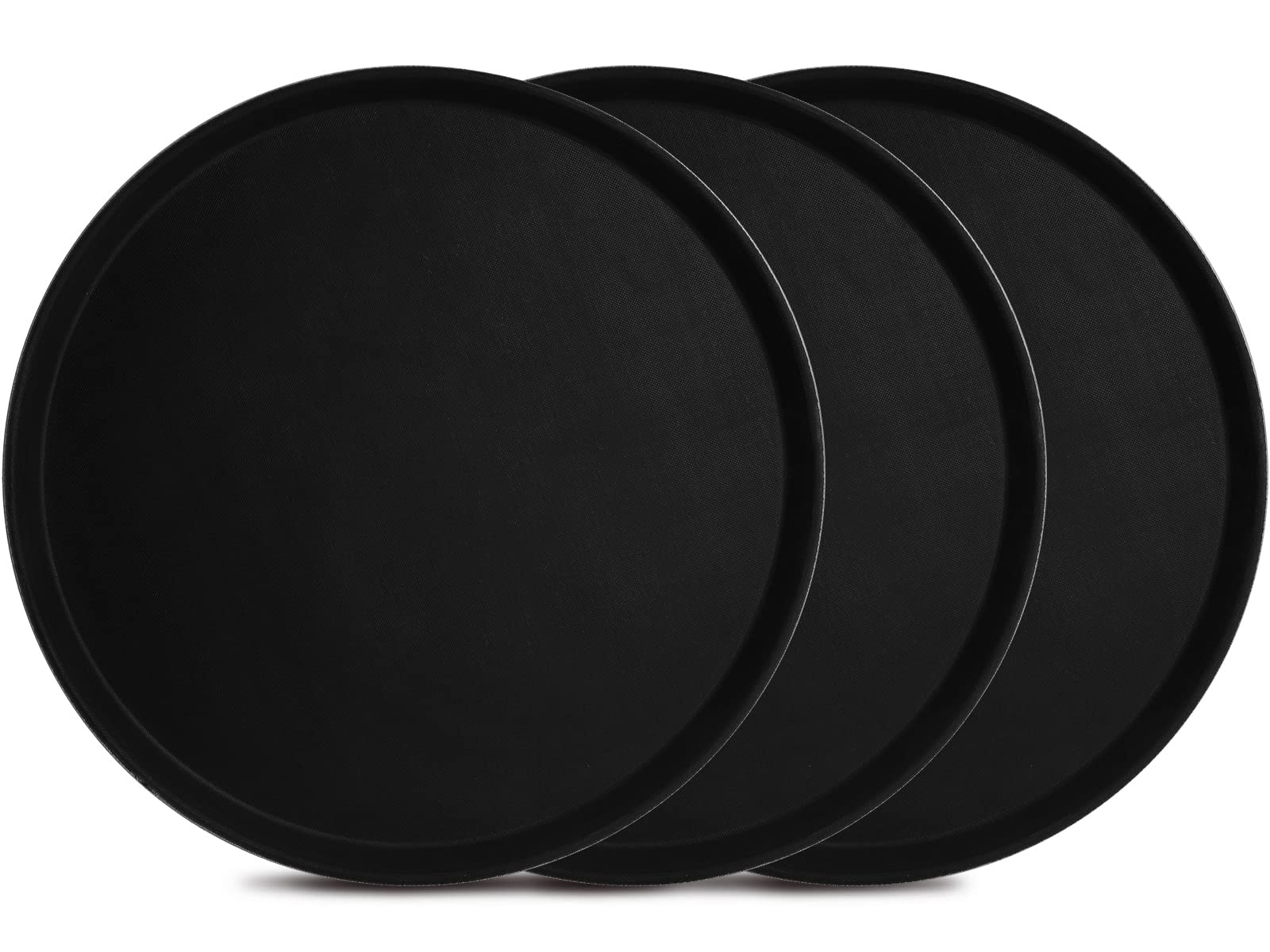 TOPZEA trío de bandejas de servicio redondas de 16 pulgadas, ideales para catering.