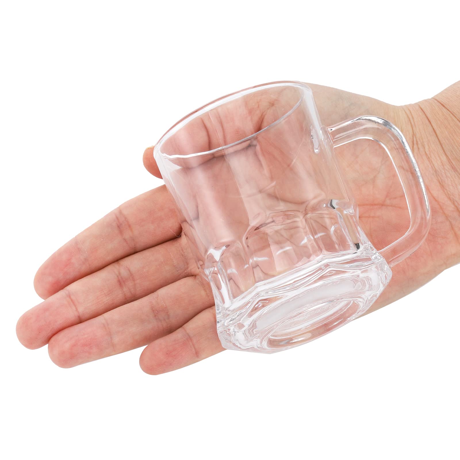 TOPZEA vaso cerveza mini 5 onzas con asa, apto para lavavajillas y limpieza sencilla.
