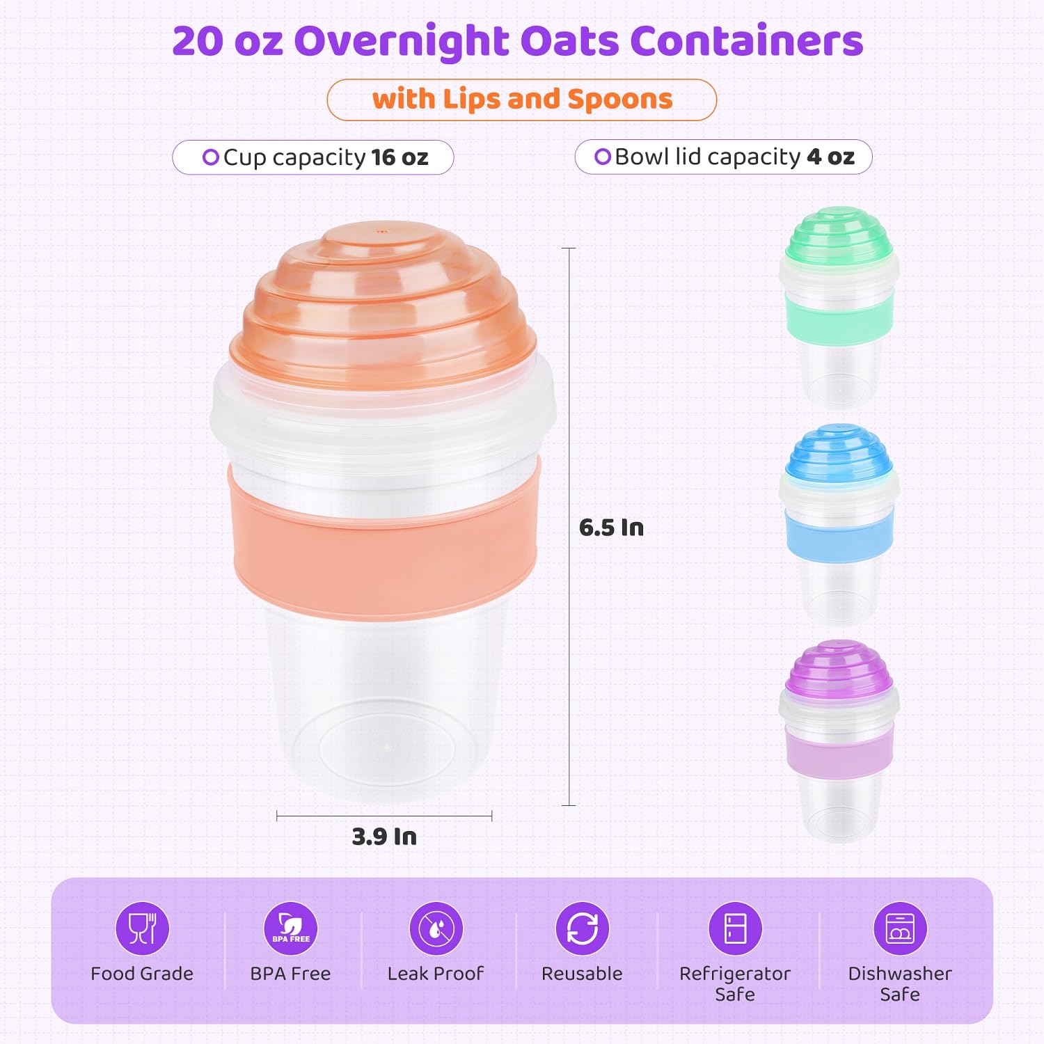 Pack multicolor Torchero para distinguir contenidos en cada vaso
