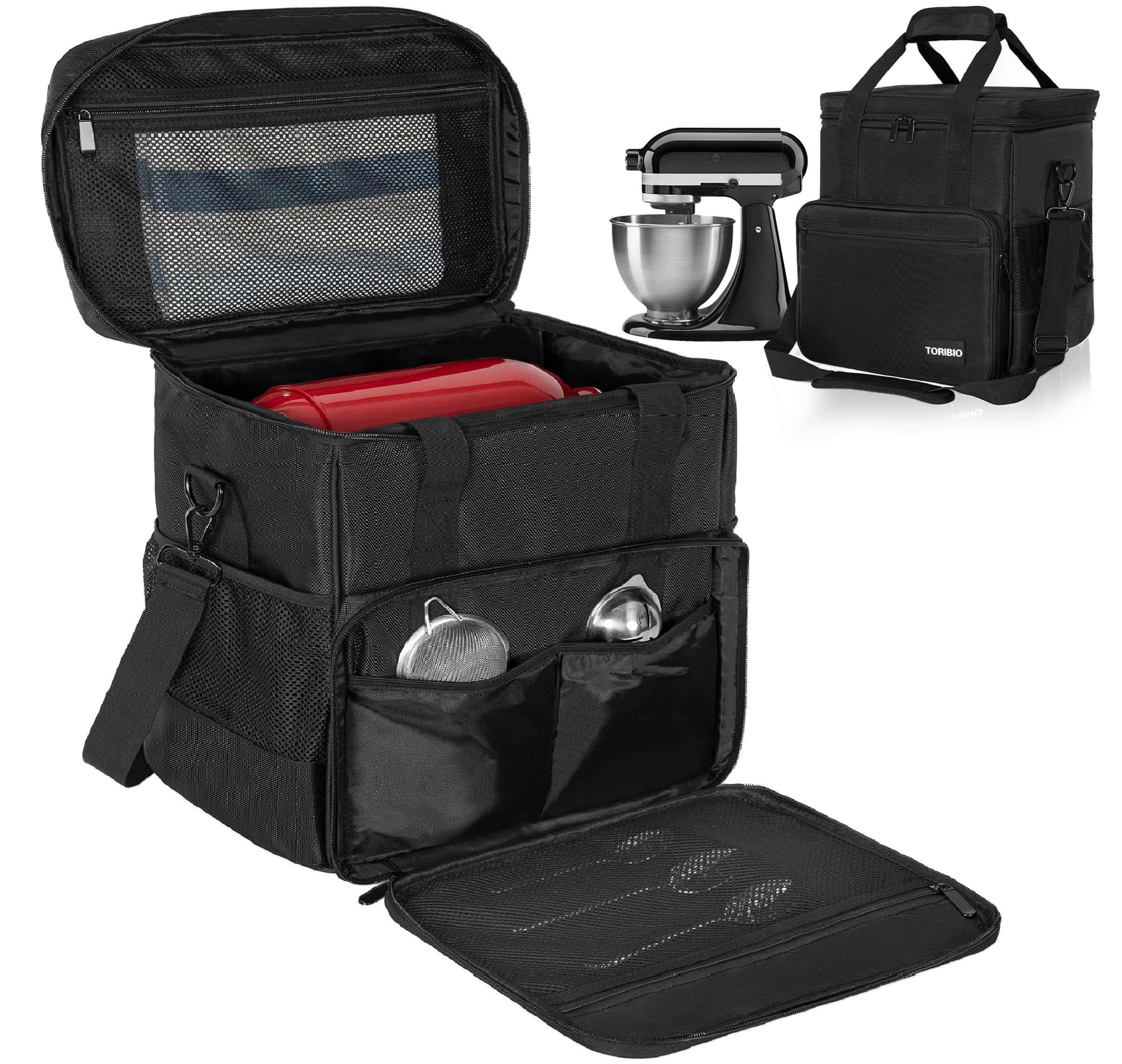 TORIBIO bolsa transporte batidora KitchenAid 4.5-5, ideal para viajar con accesorios.