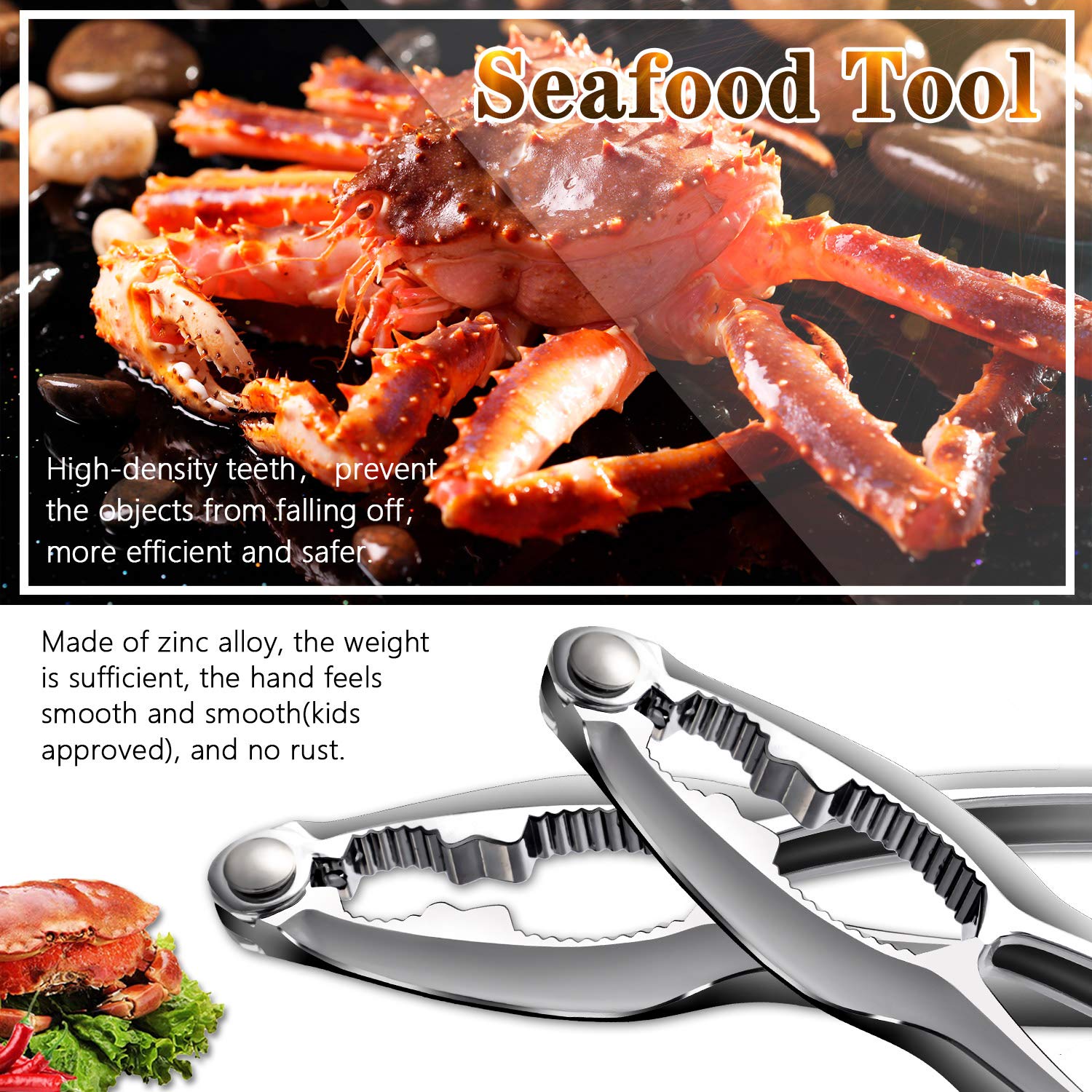 TORINALITAL diseño ergonómico facilita abrir mariscos sin esfuerzo.