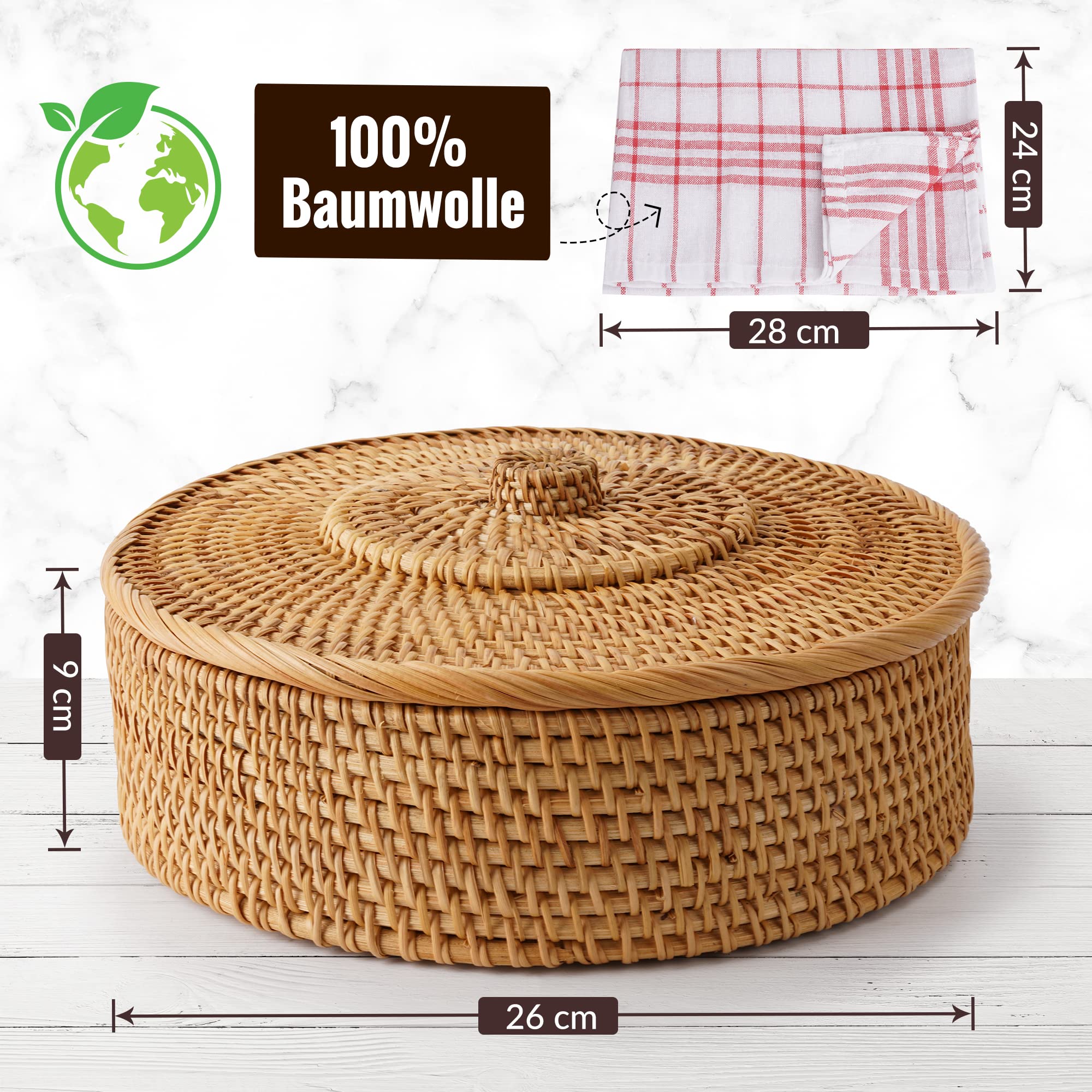 Tortillada toalla de algodón 100% seca y mantiene las tortillas más tiempo