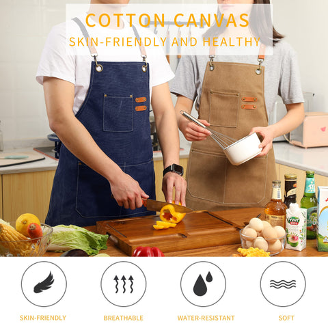 Diseño multifuncional delantal Tosewever para cocina, taller y más.