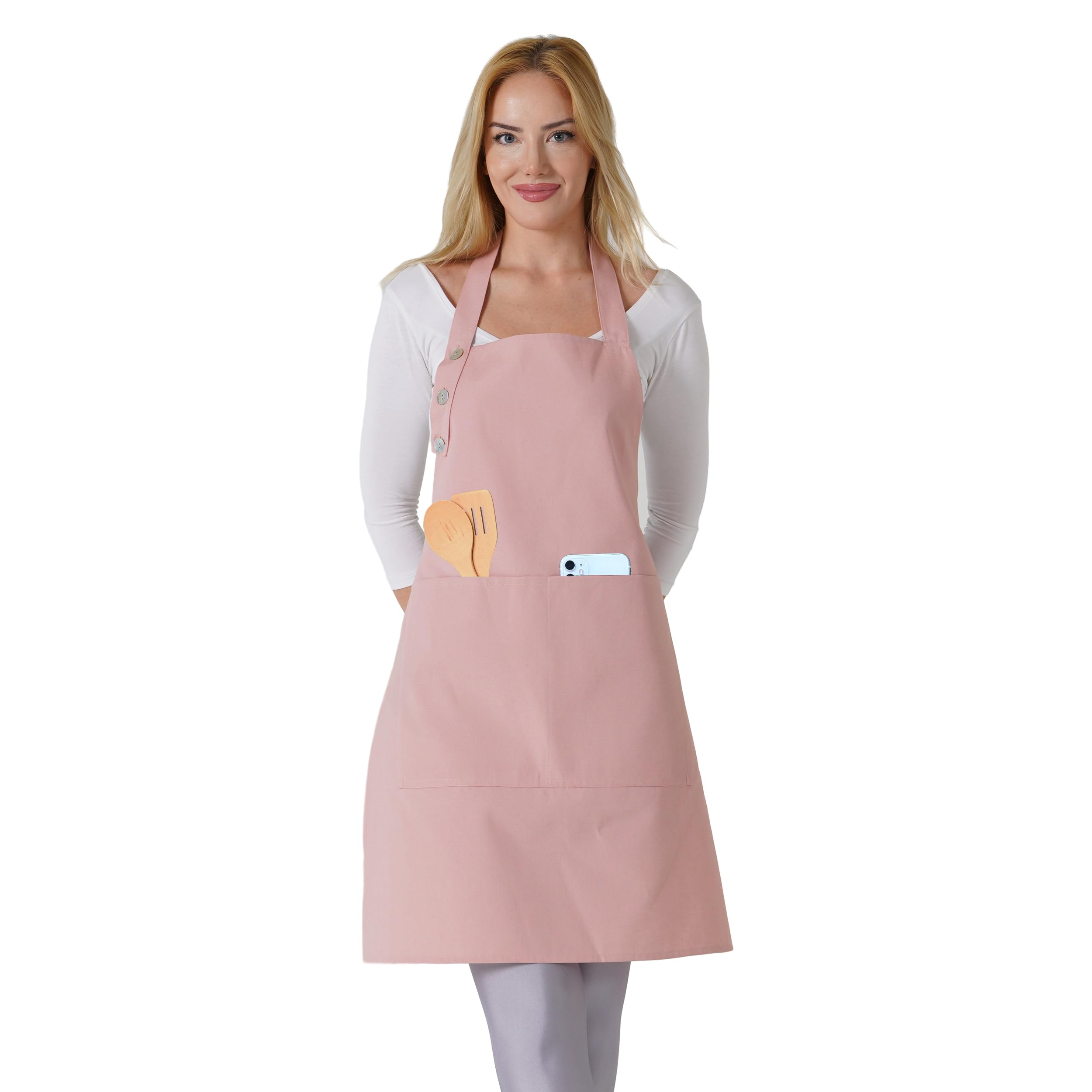 TOSHE delantal de cocina, frente visible, protección diaria al cocinar