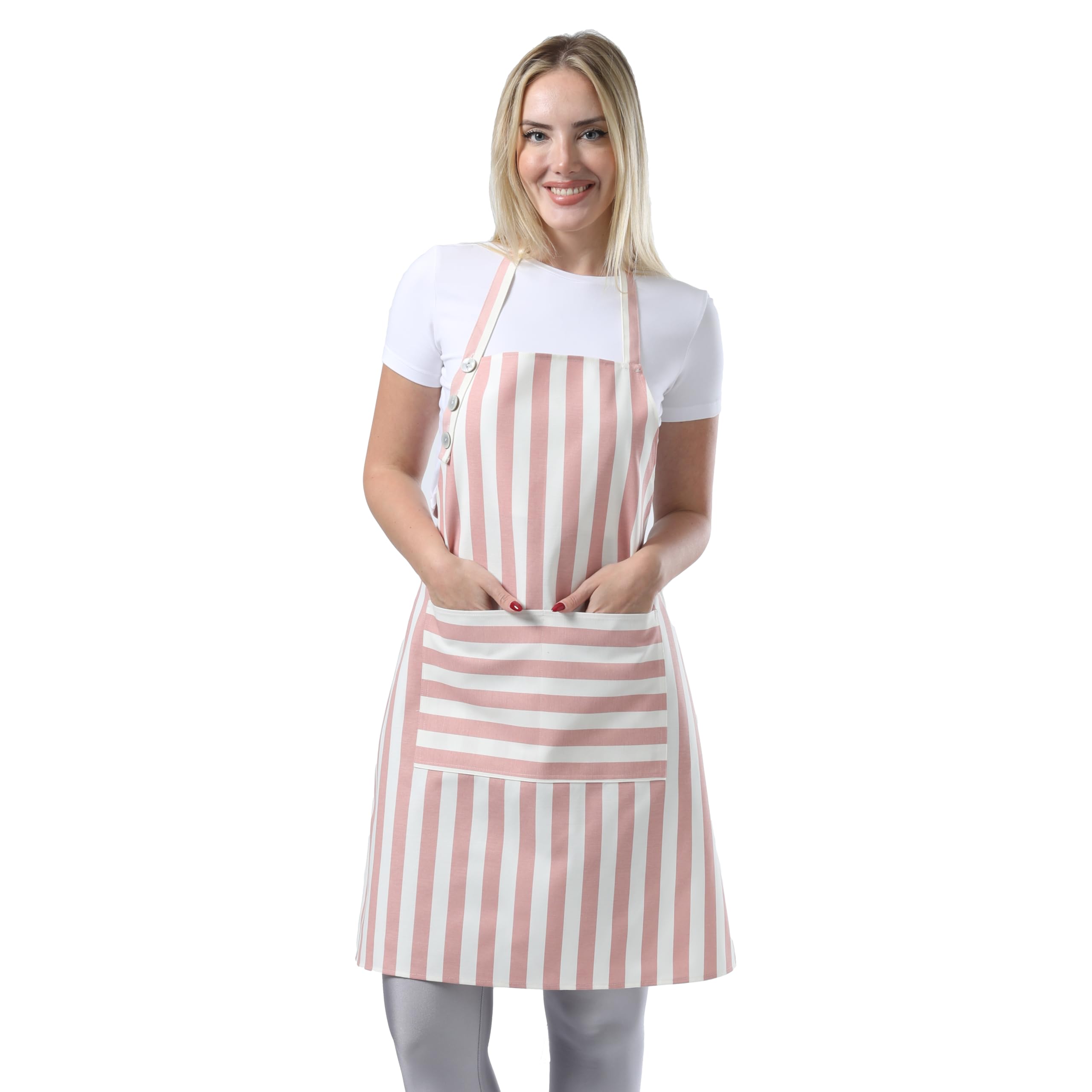 Delantal TOSHEX con bolsillos grandes, ideal para cocinar y tener utensilios a mano