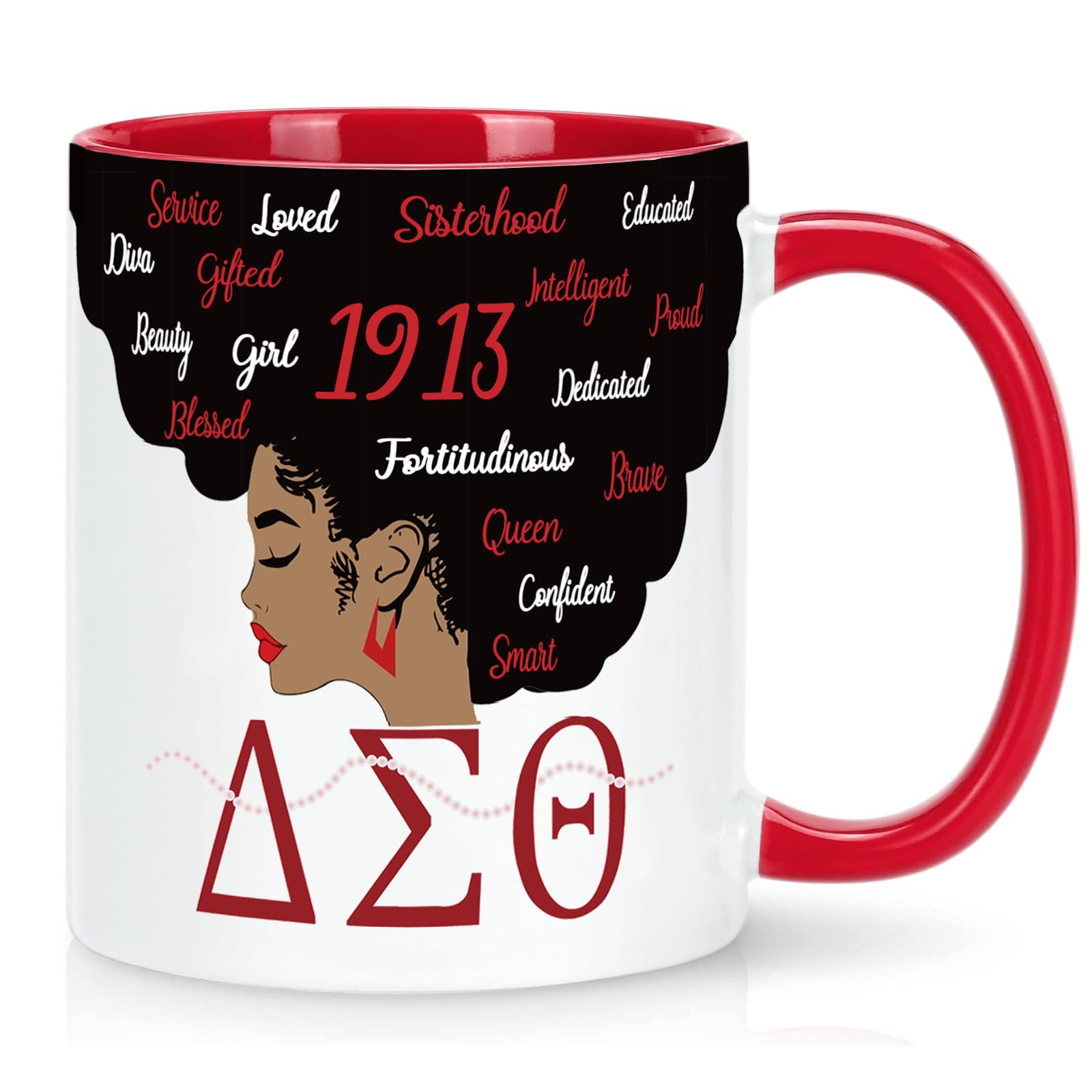 Toshiy DST, taza sororidad roja 11oz para café diario