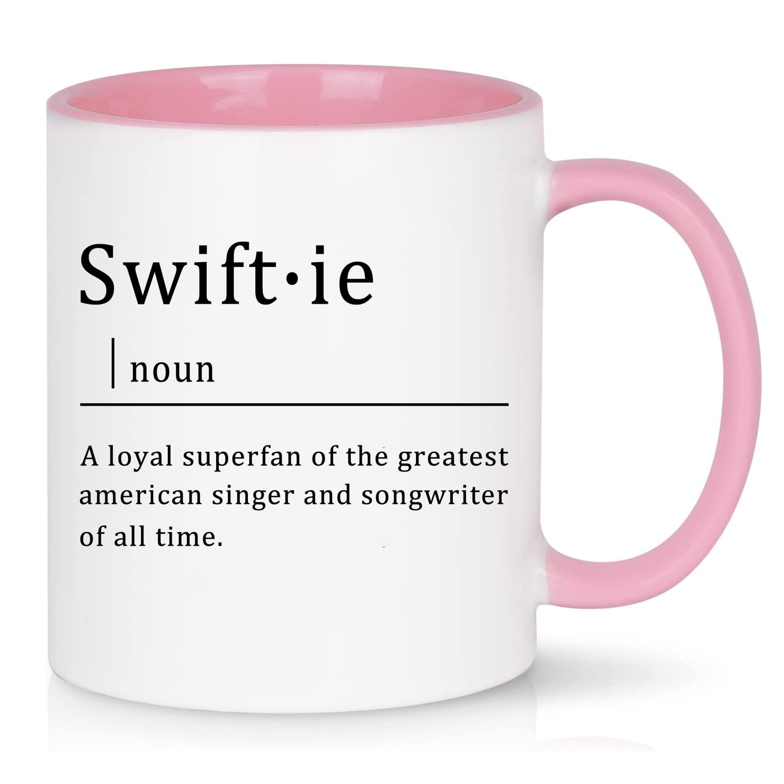 Toshiy taza para amantes de la música, 11 oz, rosa, ideal para café