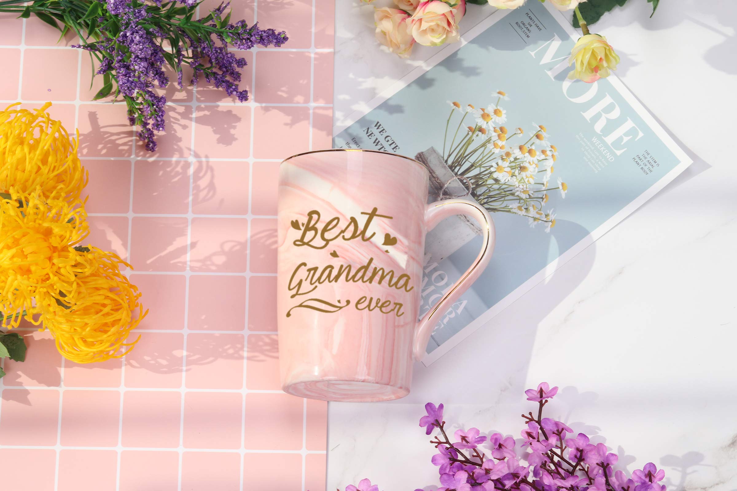 Toshiy taza cerámica rosa 14oz, idea de regalo práctica y duradera
