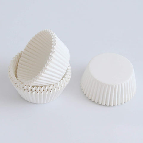 Tosnail forro de cupcake apto para horno y microondas blanco.