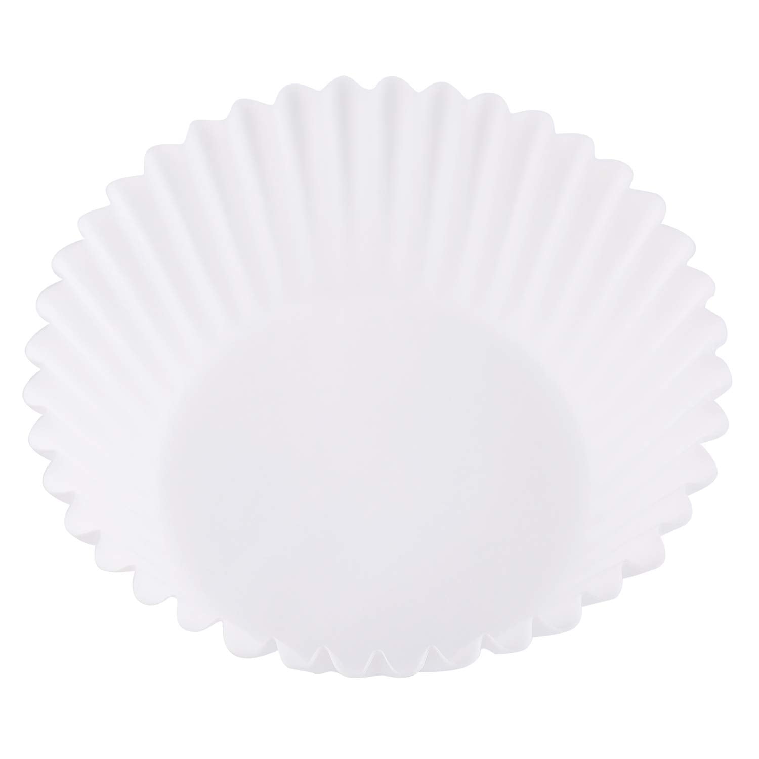 Tosnail forro de cupcake con borde acanalado blanco.