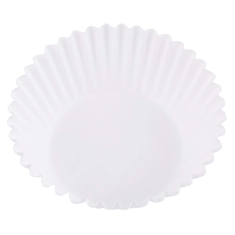 Tosnail forro de cupcake con borde acanalado blanco.