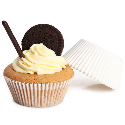 Tosnail forro de cupcake ideal para eventos y celebraciones en blanco.