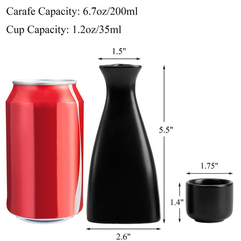 Tosnail Sake Set Tazas, seis tazas pequeñas para porciones perfectas