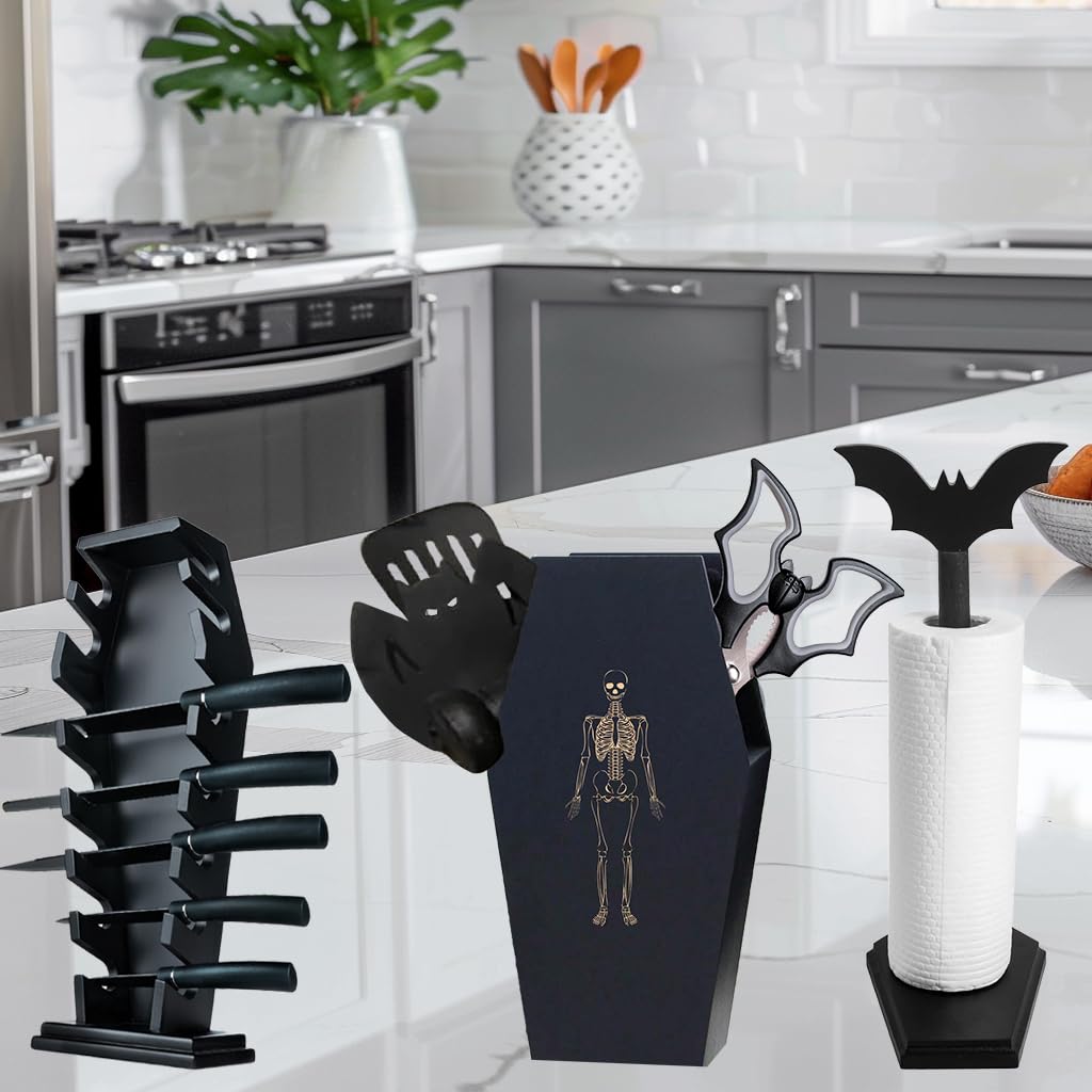 TOSOENPHY esqueleto como arte funcional en la cocina gótica