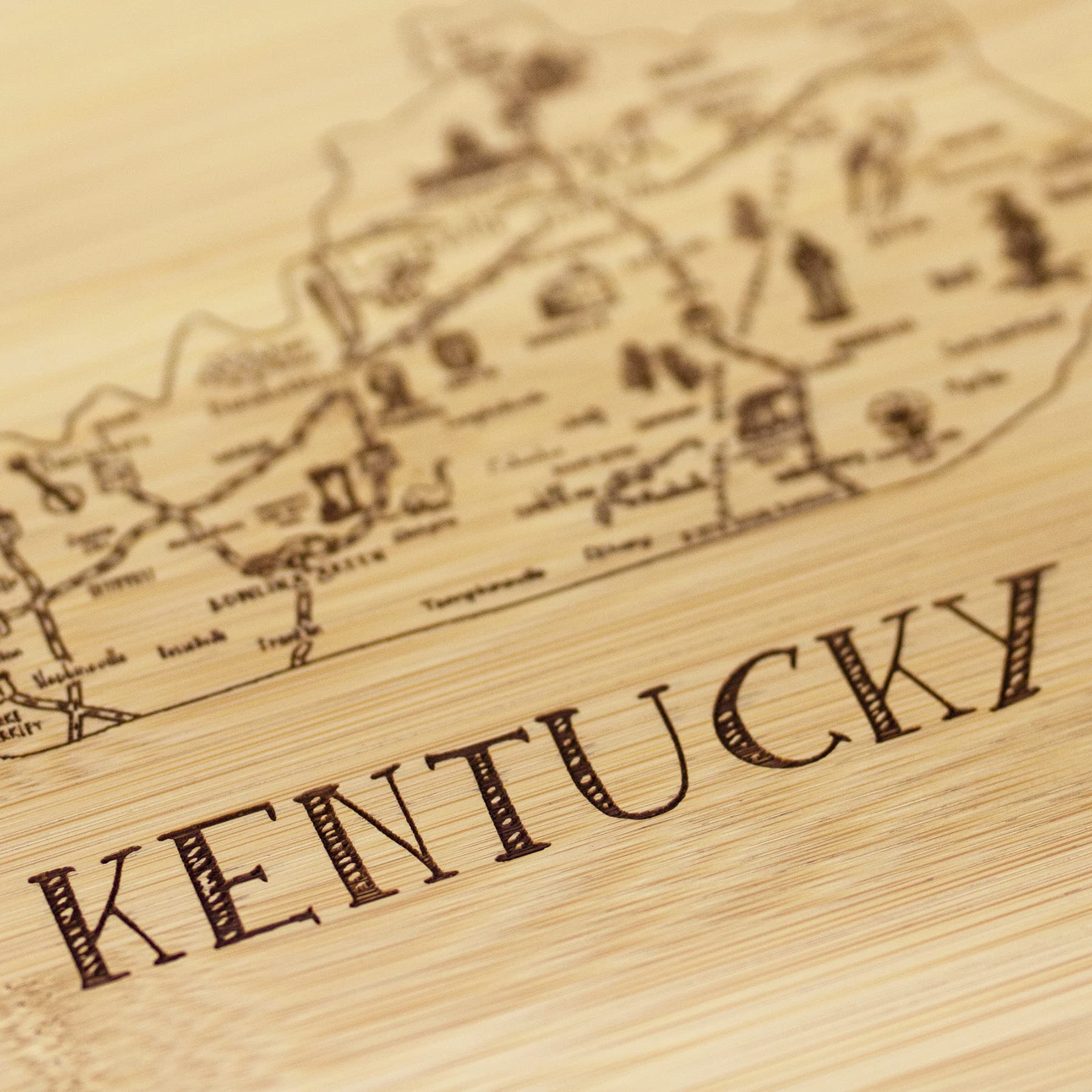 Totally Bamboo grabado Kentucky: Louisville, un toque decorativo para la mesa.