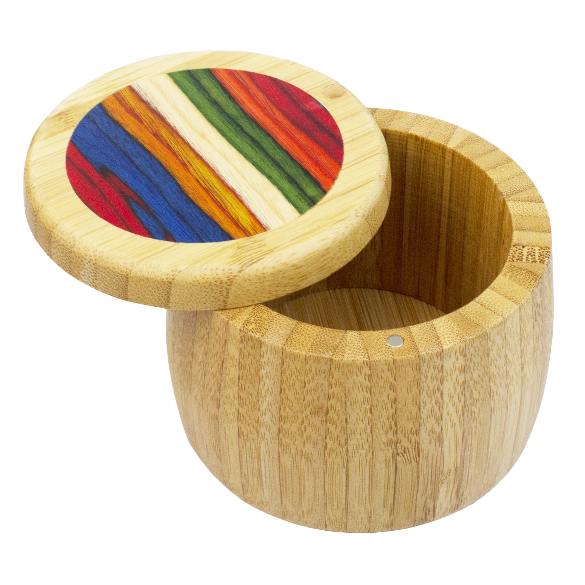 Totally Bamboo Baltique Marrakesh: salero con tapa giratoria para acceso rápido en la cocina