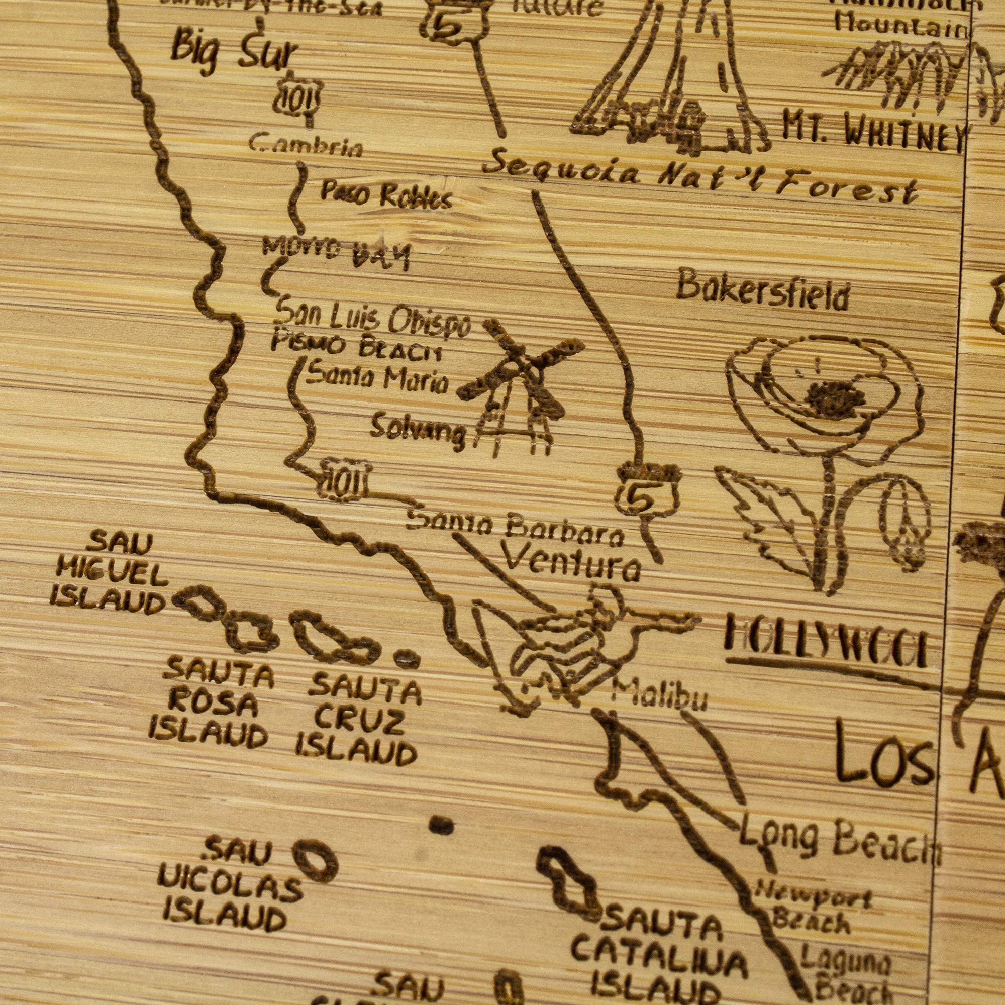Totally Bamboo California en cuatro cuadrantes, rompecabezas que se completa