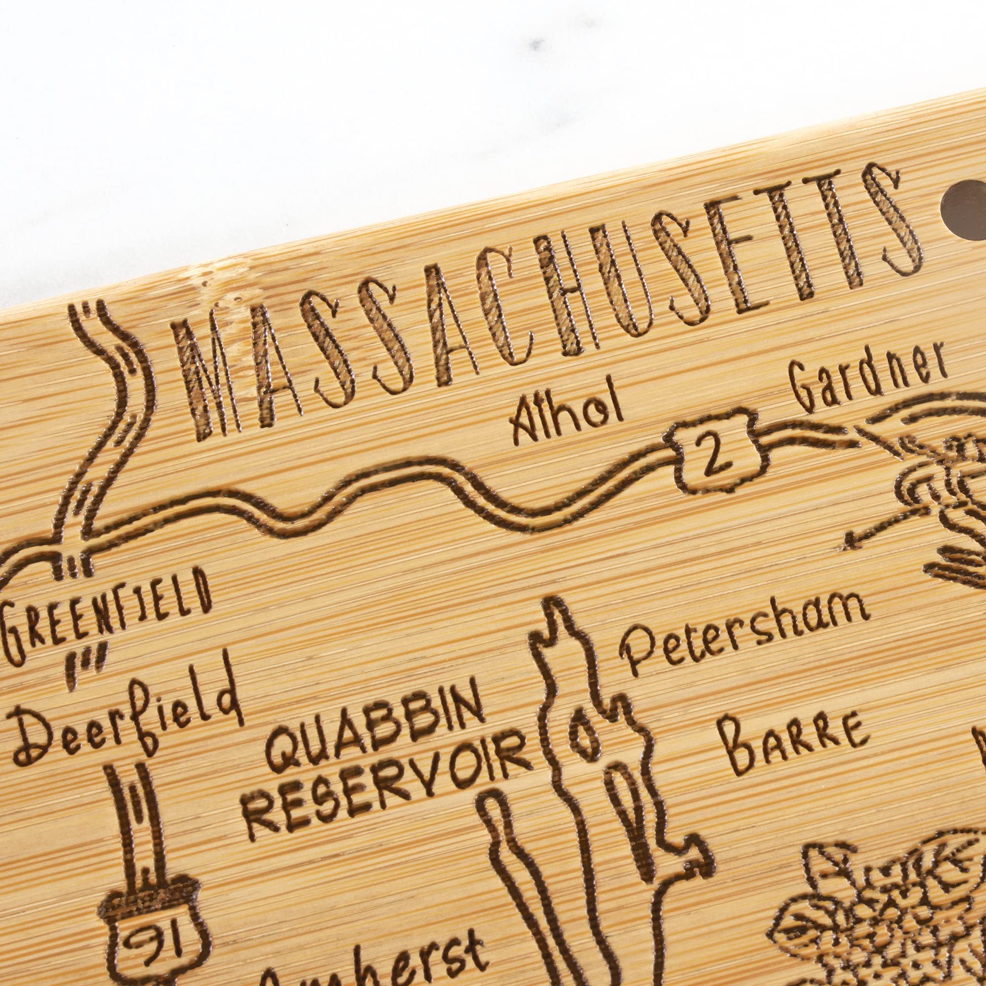 Totally Bamboo Destination Massachusetts, regalo perfecto para amantes de Massachusetts y la cocina.