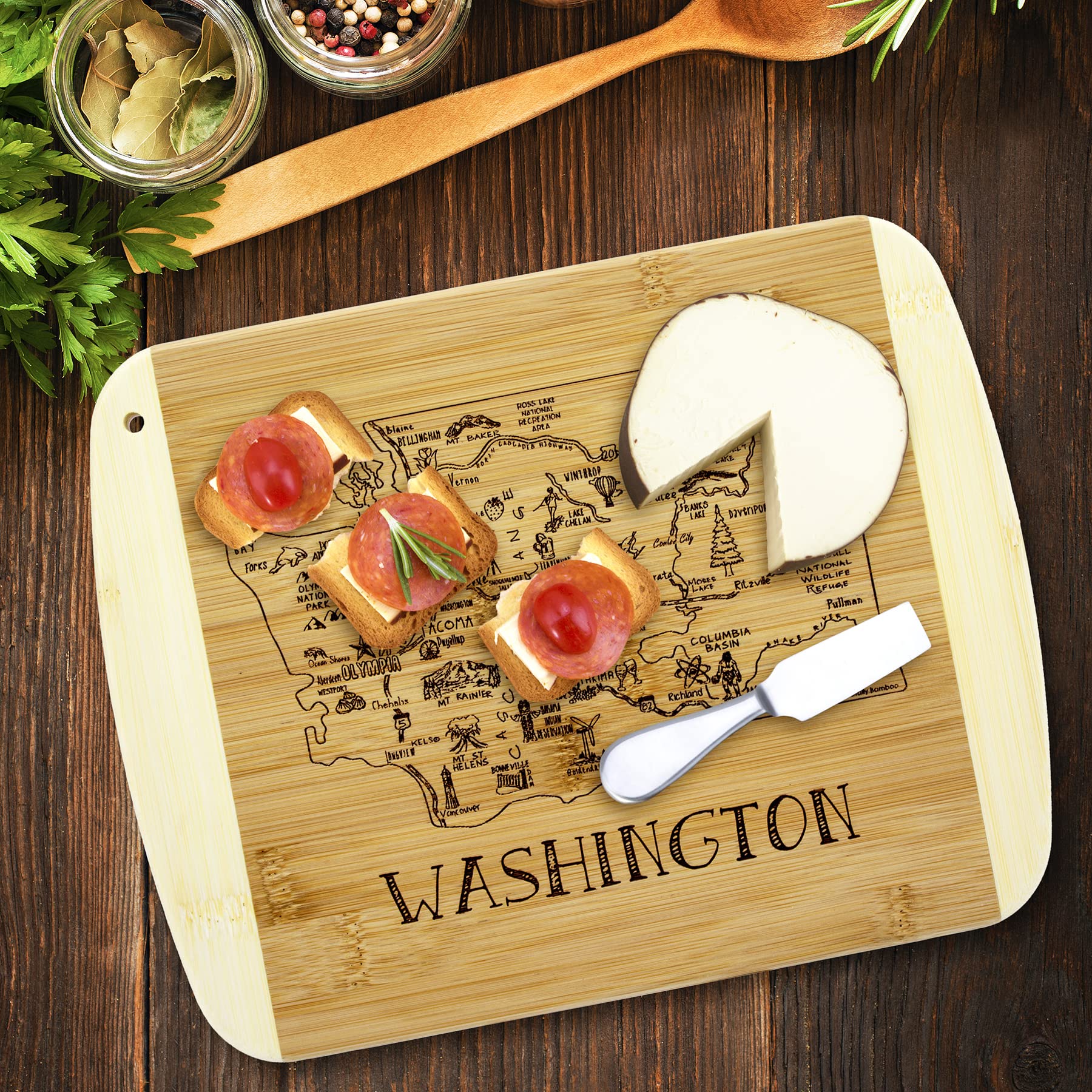 Totally Bamboo atracciones de Washington dibujo, muestra lugares icónicos para conversación y decoración.