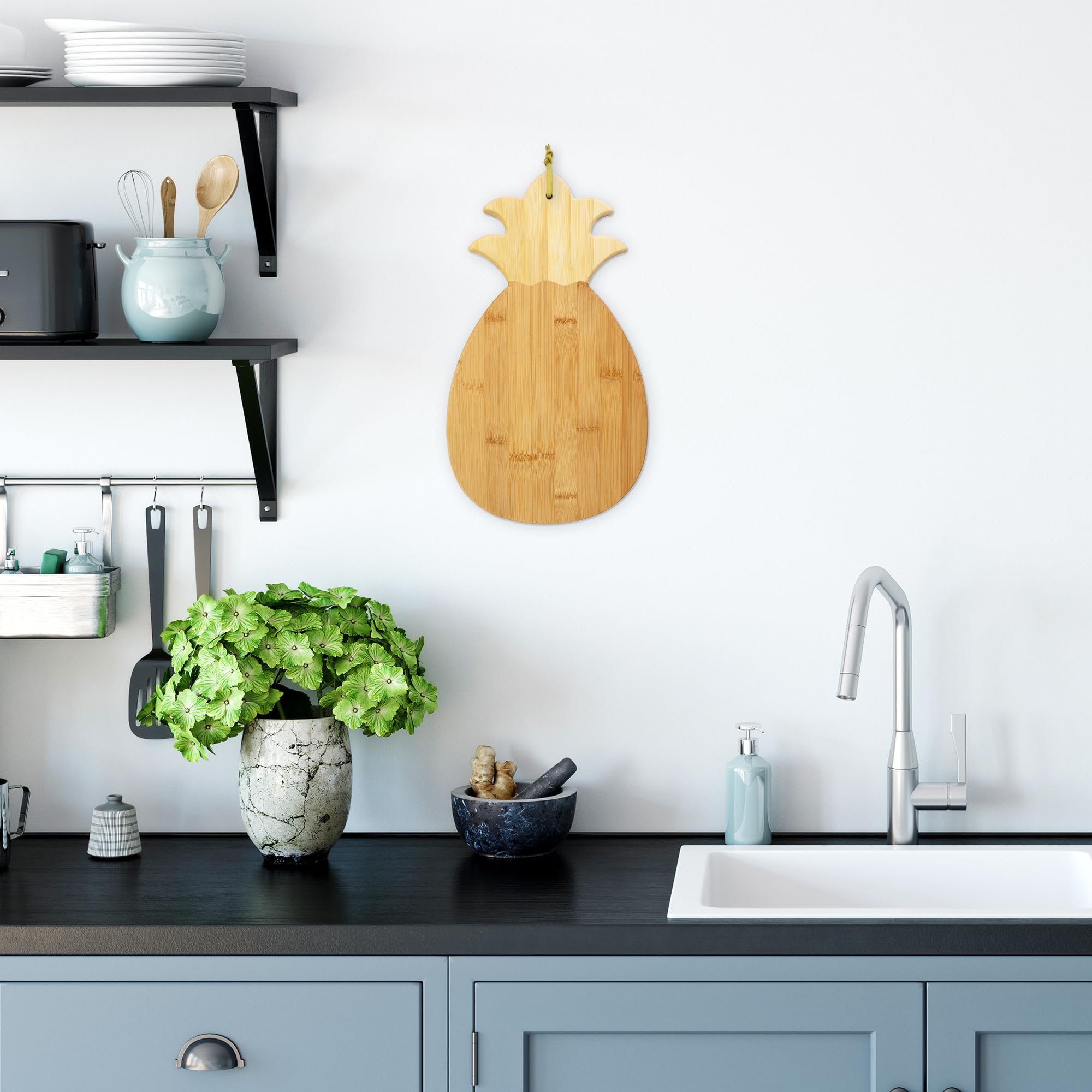 Totally Bamboo diseno pina pared: decoracion de cocina elegante.
