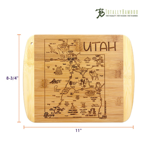 Totally Bamboo disenos-utah grabado-tabla servir, diseño decorativo para ocasiones