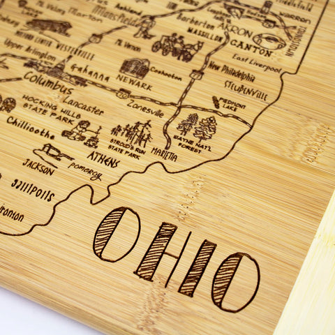 Totally Bamboo Fragmento de Vida Ohio: diseño reversible para cortar o servir