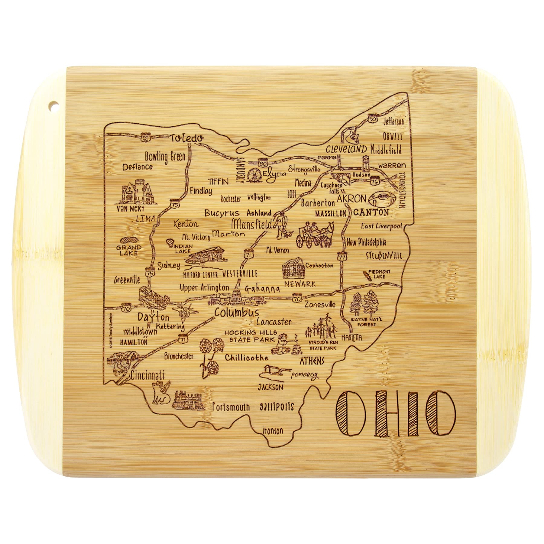 Totally Bamboo Fragmento de Vida Ohio: tabla duradera para cortar y servir