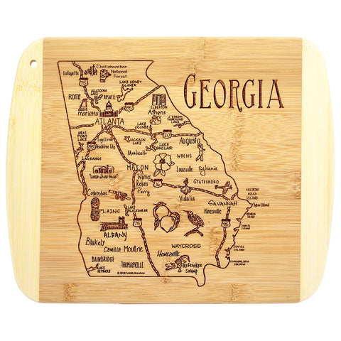 Totally Bamboo Georgia Slice de Vida: tabla de cortar 11x8.75 para preparaciones diarias