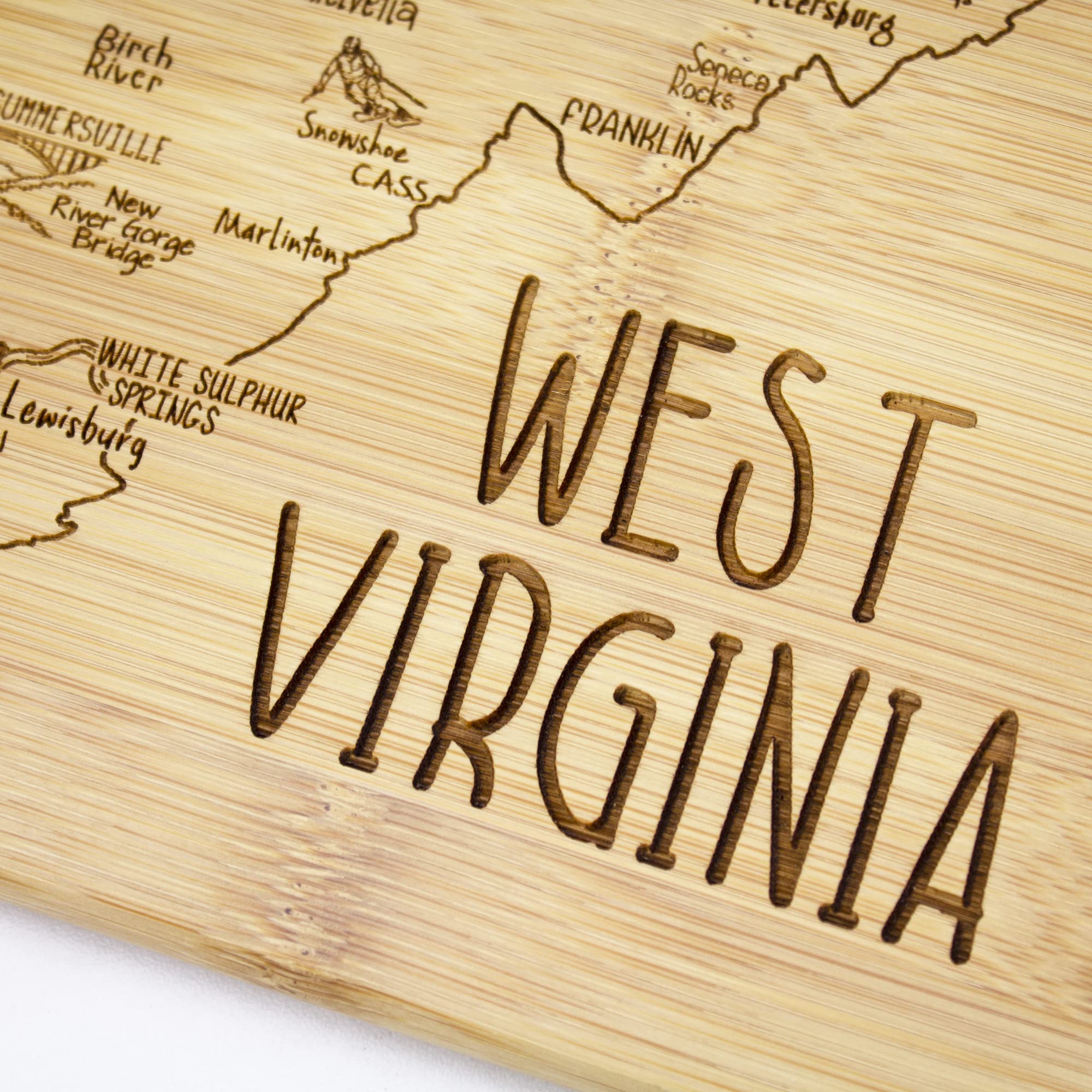 Totally Bamboo Harpers Ferry y Seneca Rocks: superficie duradera para cortar con cuchillo.