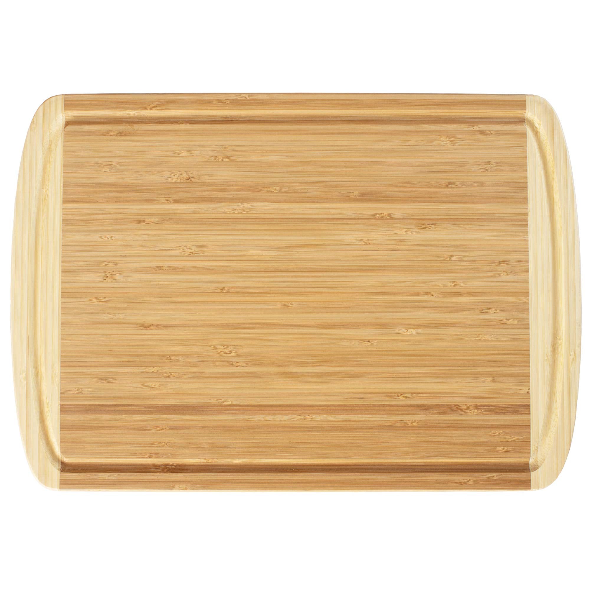 Totally Bamboo Kona Groove: tabla 18x12-5 con canal de jugos para mesa limpia