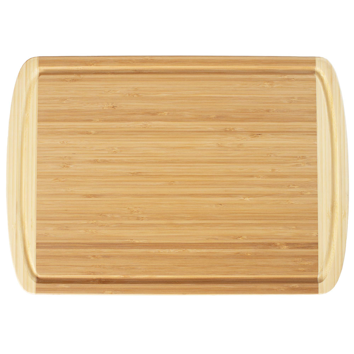 Totally Bamboo Kona Groove: tabla 18x12-5 con canal de jugos para mesa limpia