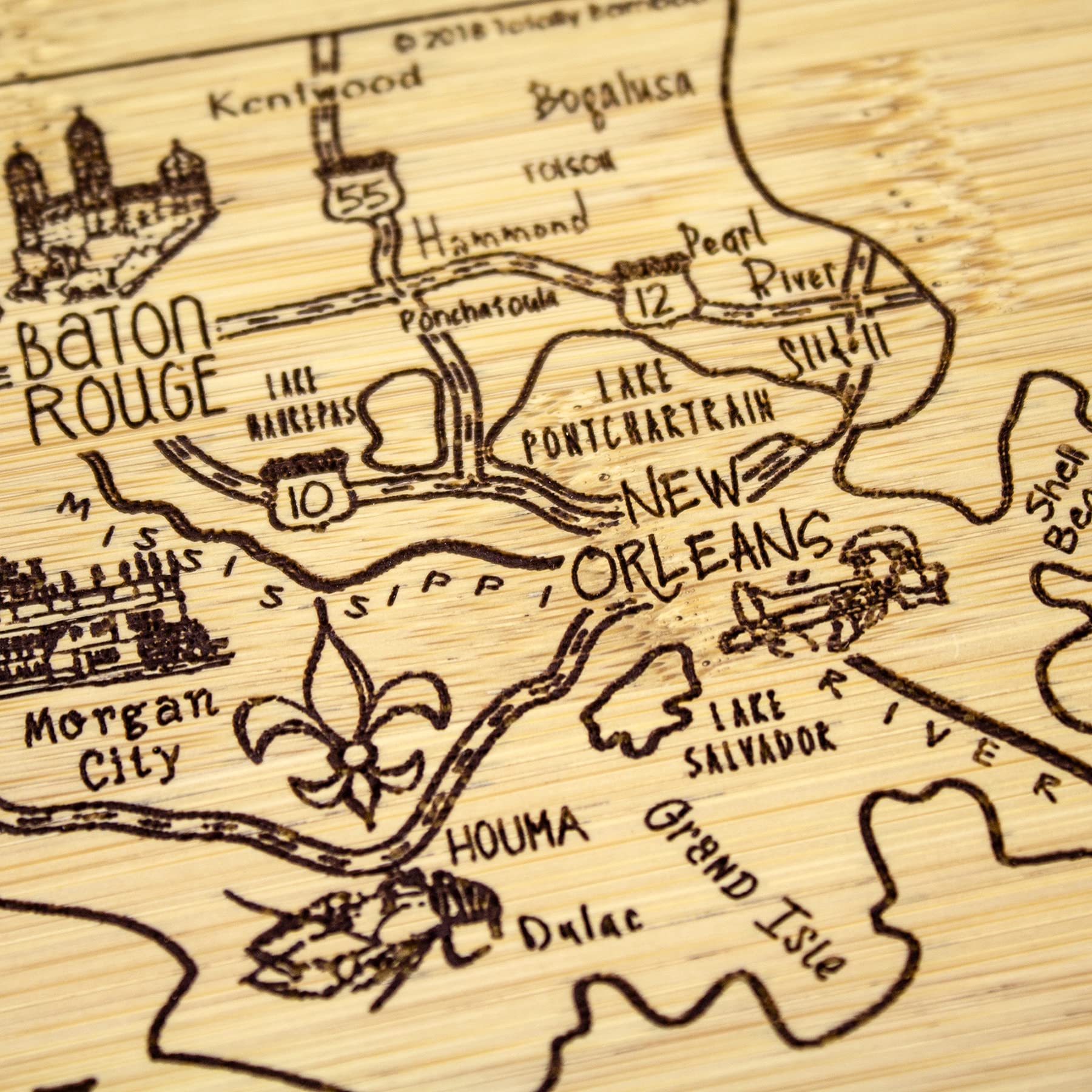 Totally Bamboo Louisiana: regalo ideal para amantes de Louisiana y la cocina