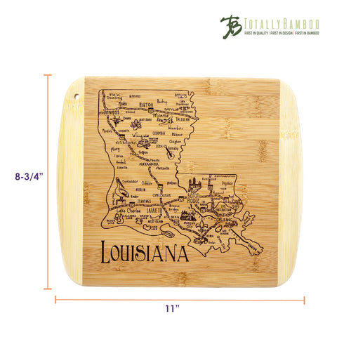 Totally Bamboo Louisiana: superficie fácil de limpiar para cortar y servir