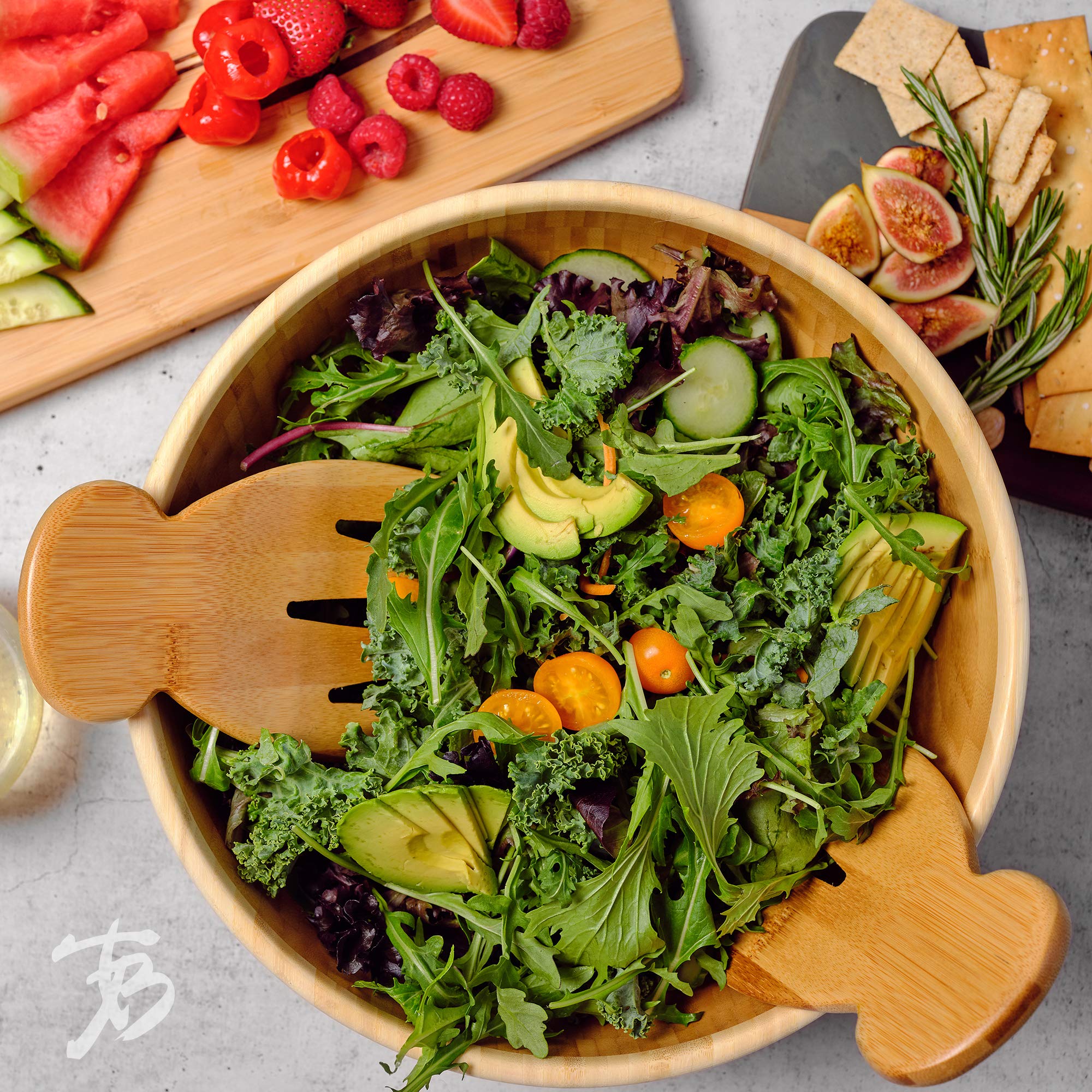 Totally Bamboo Manos Ensalada: sirve con estilo gracias al agarre ergonómico.