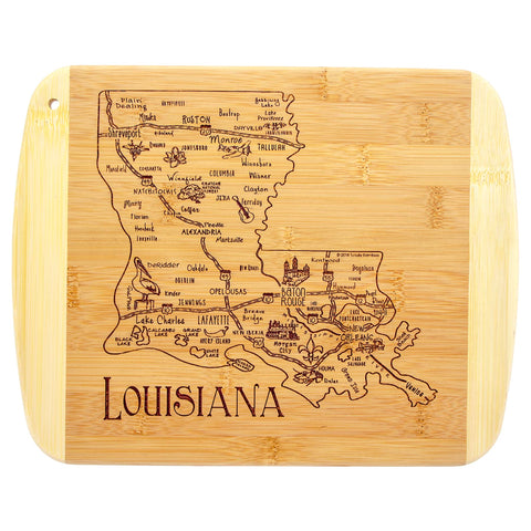 Totally Bamboo Louisiana: tabla para servir y cortar, diseño artesanal para la mesa