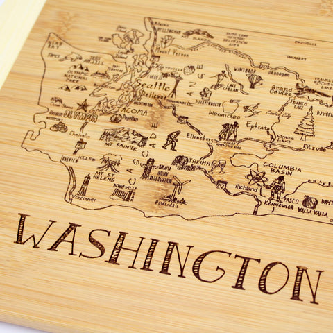 Totally Bamboo placa para servir Washington, resistente y apta para degustaciones y presentaciones.