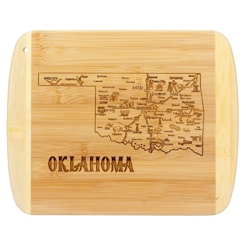 Tabla de Totally Bamboo rebanada de vida Oklahoma 11x8-75 para servir y cortar