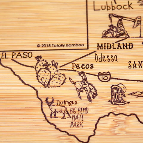 Totally Bamboo regalo ideal para amantes de Texas, elegante.